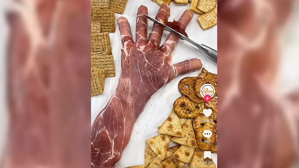 This creepy meat hand is bound to freak out your guests this Halloween