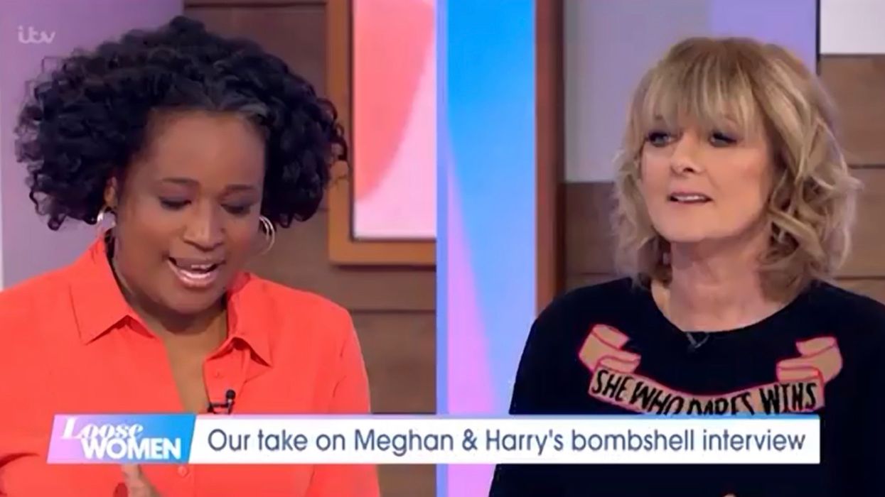 <p>Charlene White and Louise Minchin discussing the potential “causal racism” of the Royal Family</p>