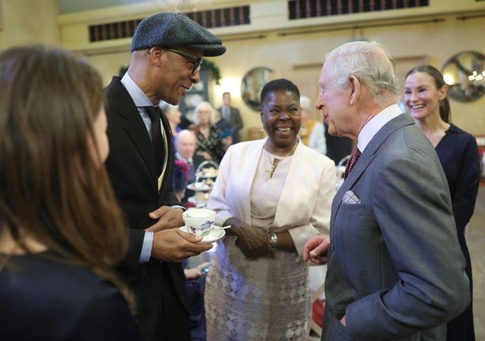 Charles chats with Jay Blades at Highgrove Gardens