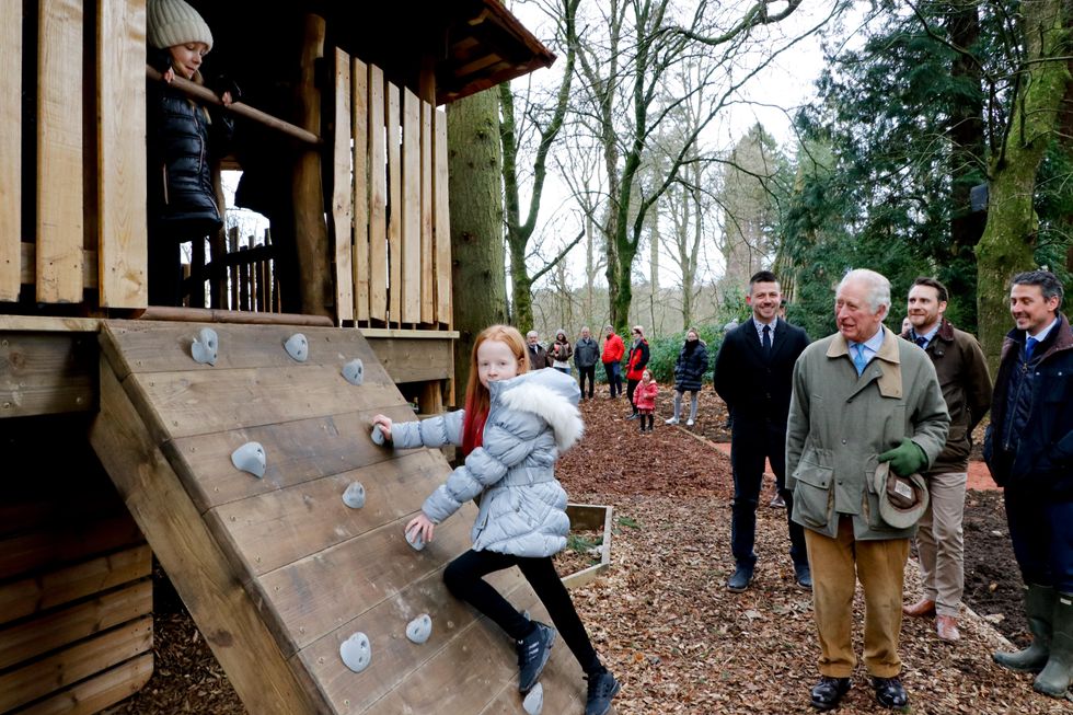 Charles touring the new playpark