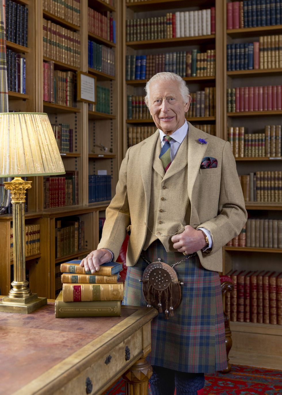Charles wears tartan kilt in new image released to mark Burns Night