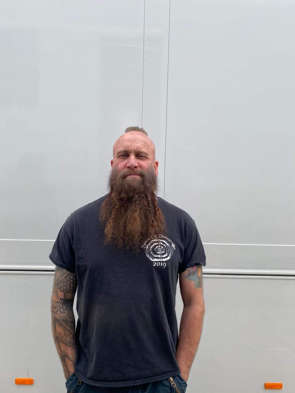 Charlie Allan in a dark blue top