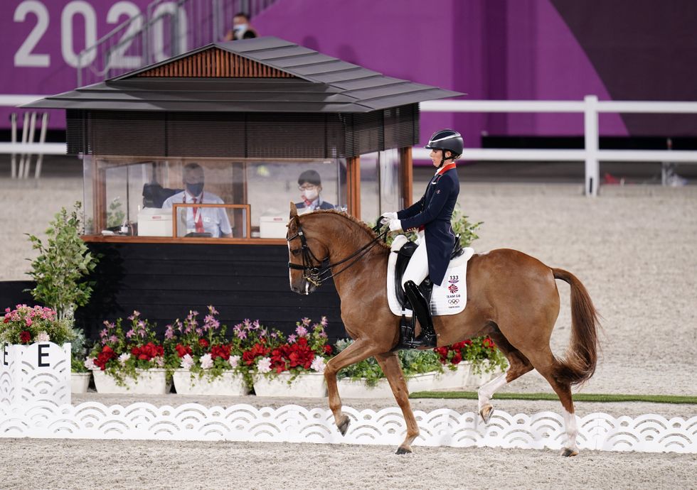 Charlotte Dujardin in action during the Dressage Team Grand Prix Special (Danny Lawson/PA)