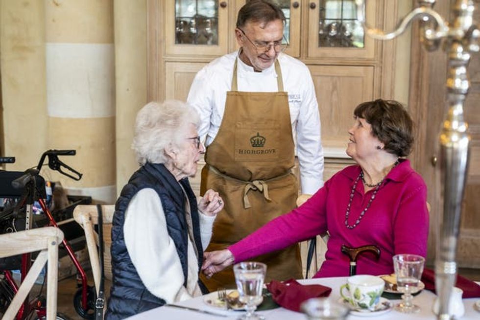 Chef Raymond Blanc attends a Winter Warmers session which he has curated a special menu for in the Orchard Room at Highgrove Gardens on the King\u2019s estate in Tetbury, Gloucestershire