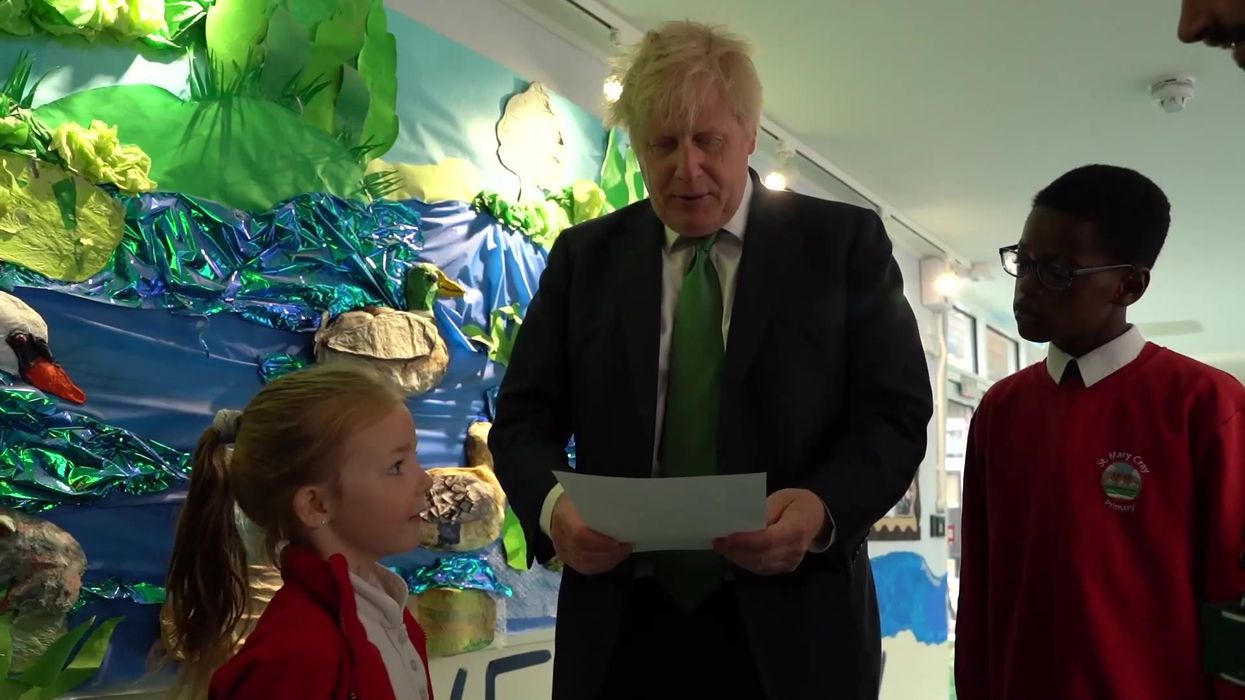 The awkward moment child invites Boris to a party on school visit