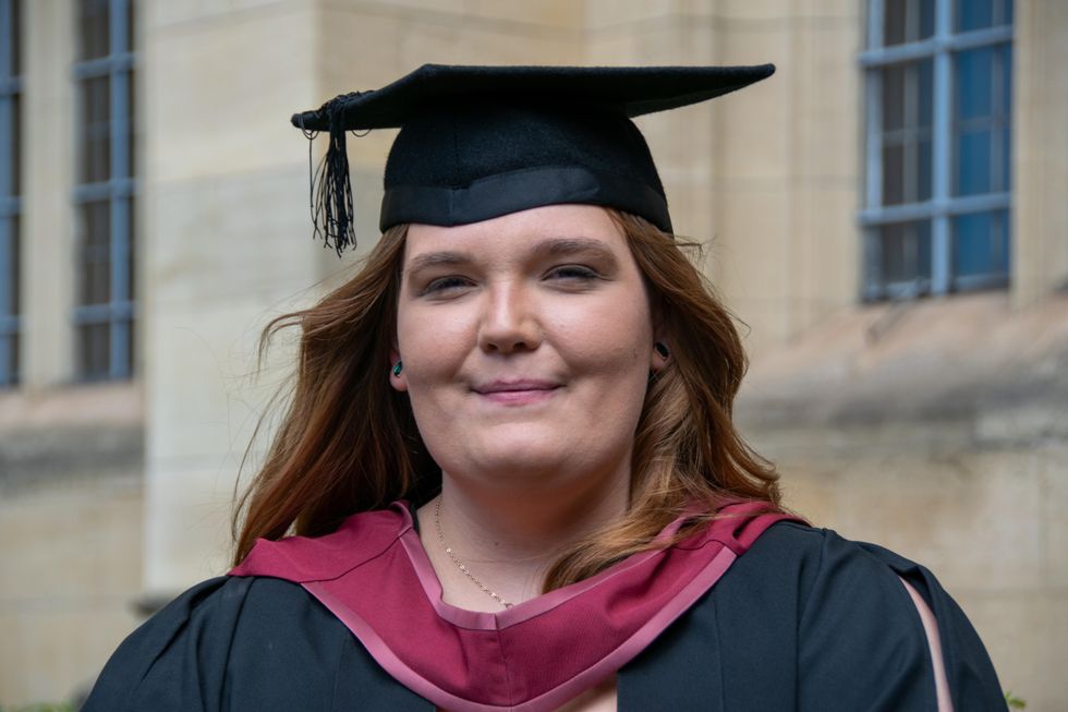 Chloe Fussell, 24, is planning on becoming a teacher after graduating from the University of Bristol (University of Bristol/PA)