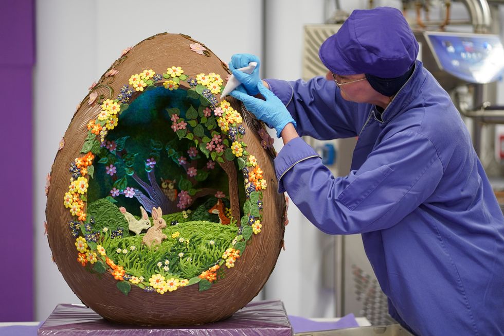 Cadbury World chocolatiers craft 40kg Easter egg equivalent to 889 bars