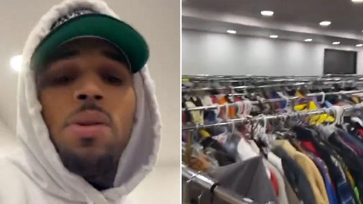 Chris Brown has so many clothes he builds 'department store' outside his house