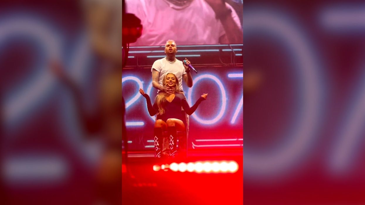 Chris Brown gave a woman a lap dance so her boyfriend broke up with her