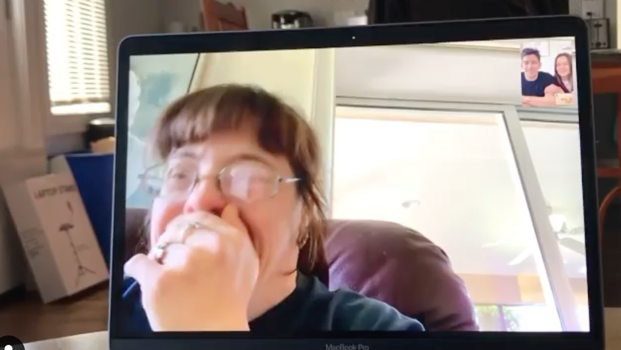 <p>Chris Garafola’s fiancee asked his older sister to be his maid of honour</p>