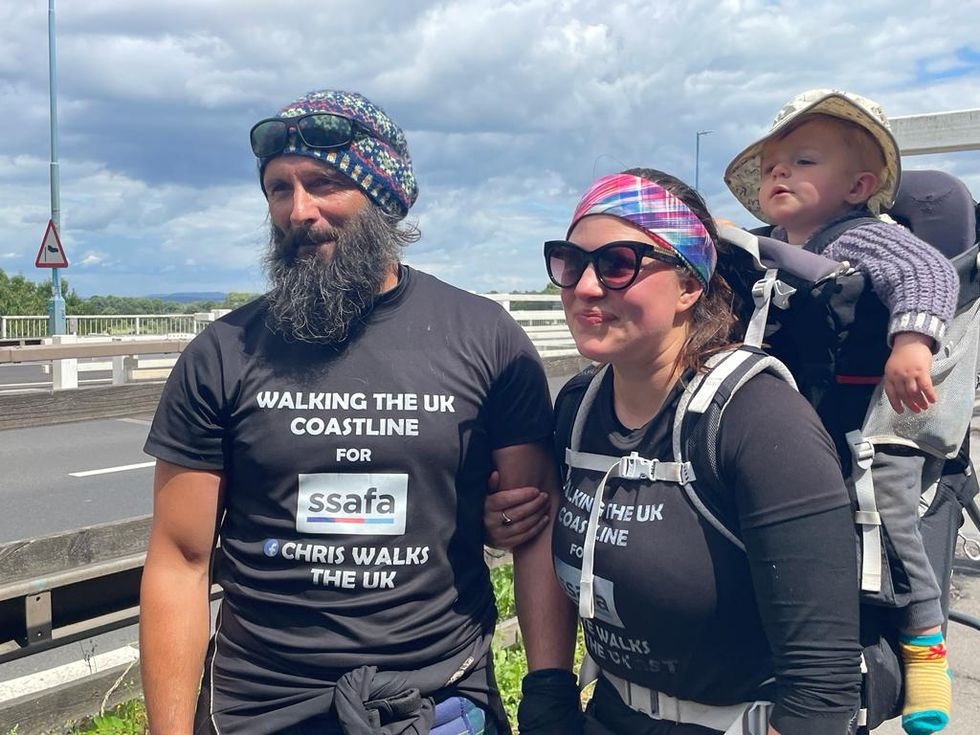 Man walking UK coastline for charity reaches home country of Wales