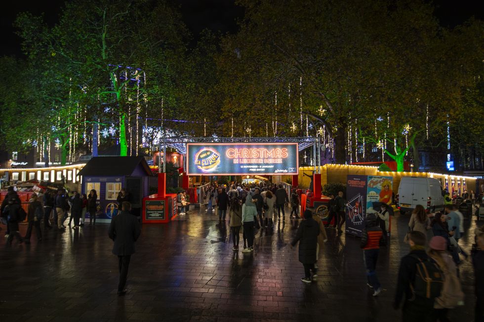 Christmas lights were switched on in London (David Parry/PA)