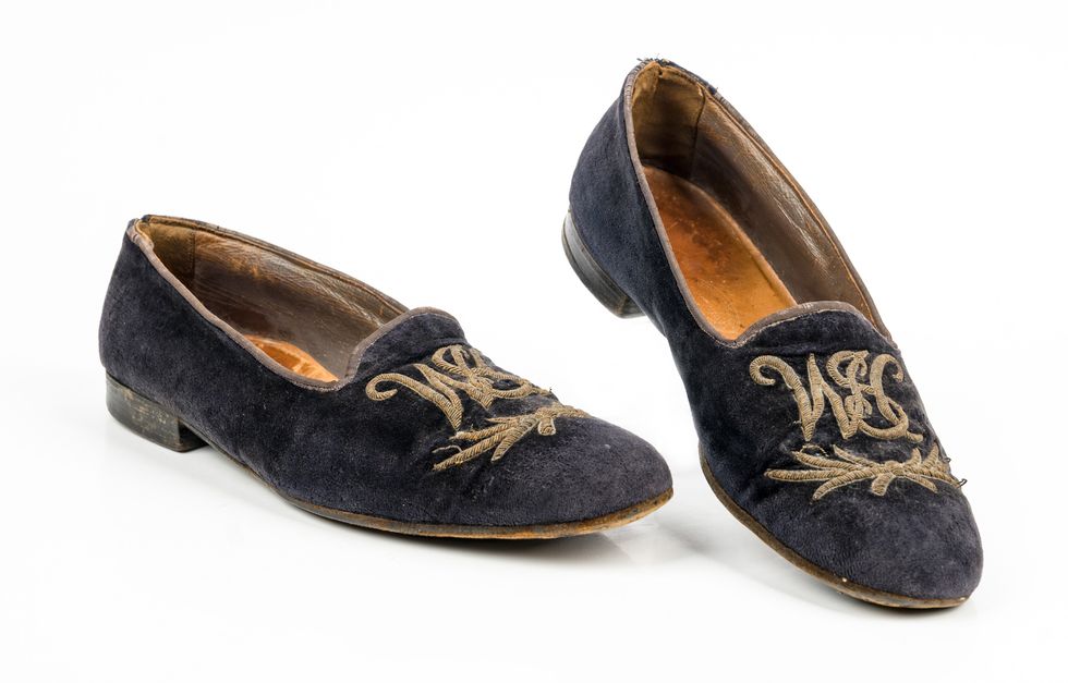 Churchill\u2019s velvet slippers