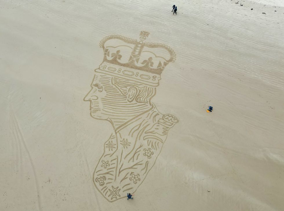 Creator behind 90ft sand drawing of King says the art is ‘super poignant’