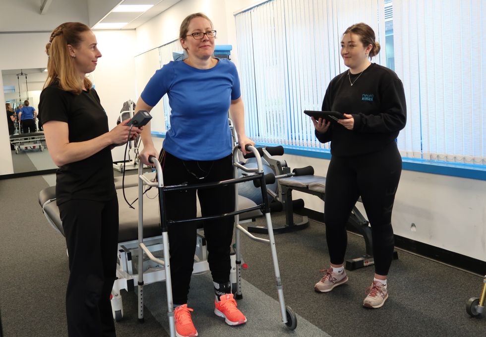 ‘Everyone cried’: Paralysed woman describes walking after pioneering treatment