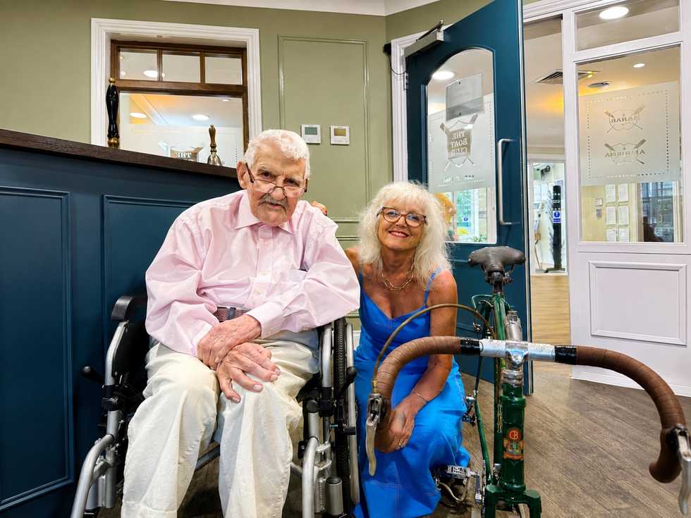Great-grandfather reunited with beloved racing bike at care home