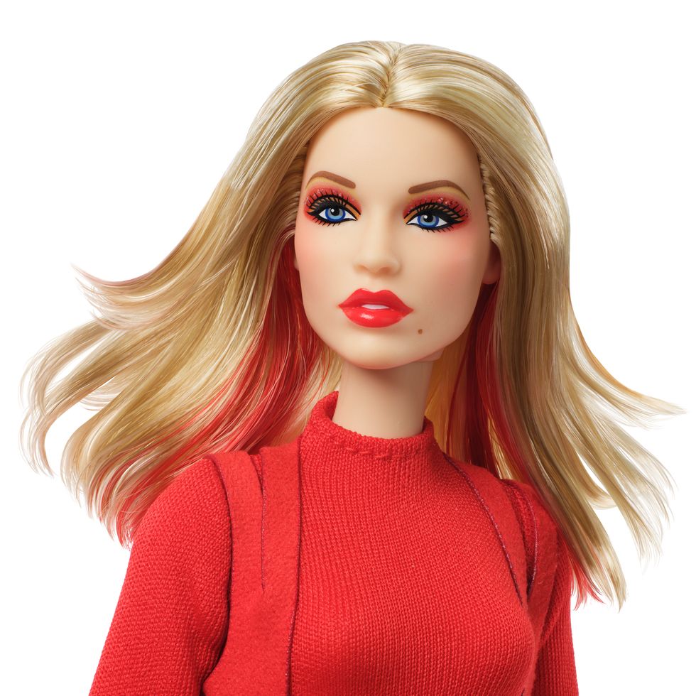 Close up of the Kylie Barbie