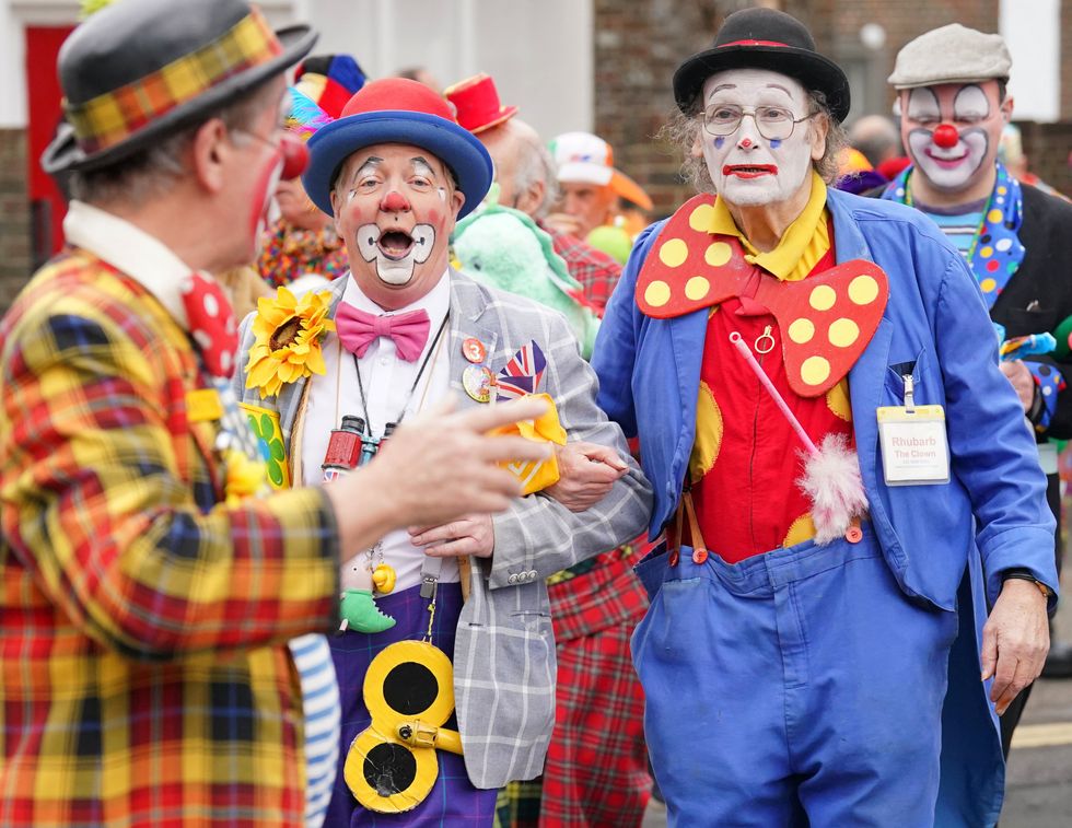 Clowns take over London church to celebrate Joseph Grimaldi