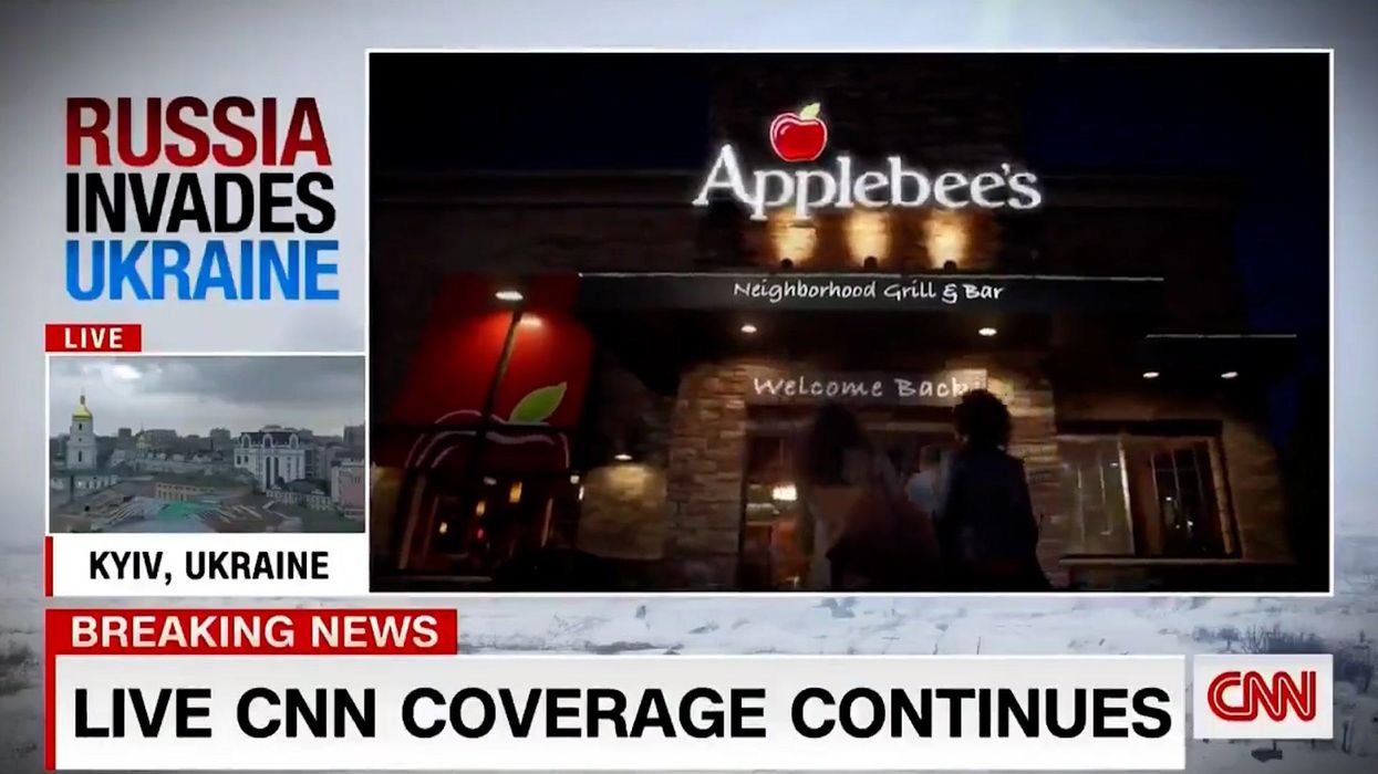 CNN cuts away from Ukraine air-raid sirens for Applebee's ad in jarring transition