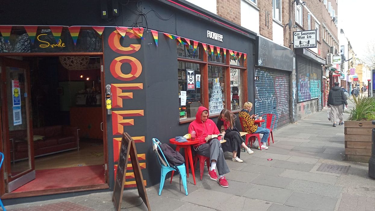 Coffee shop in East London accused of being racist after posting offensive signs 