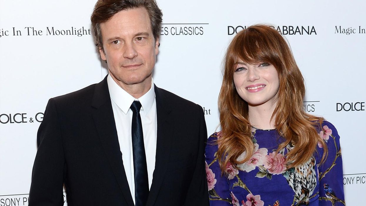 Colin Firth was 54 and Emma Stone 25 when they played love interests in ‘Magic in the Moonlight’ (Ph