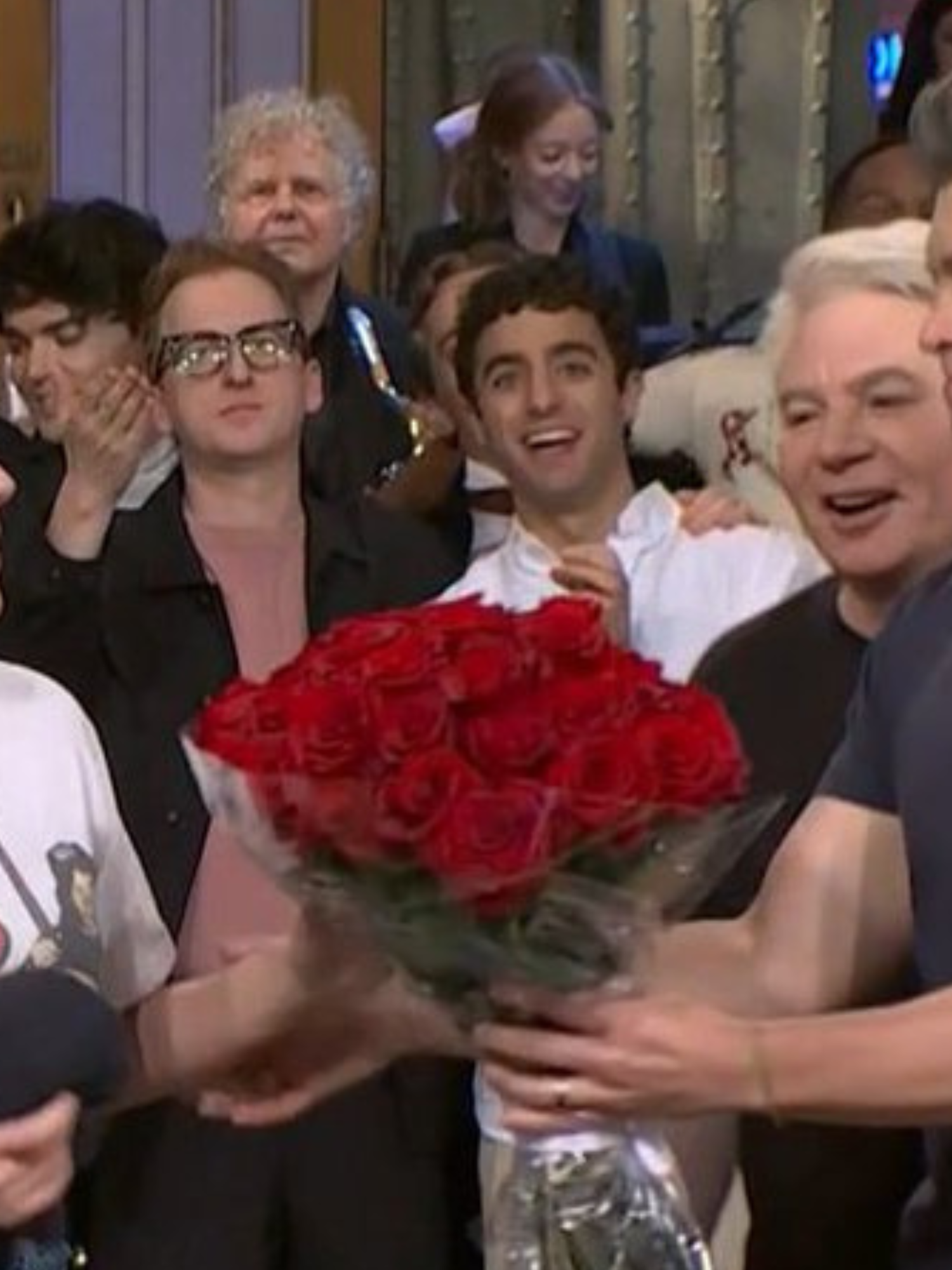 Colin Jost and Scarlett Johansson share sweet moment in SNL 50 finale - and fans can’t cope