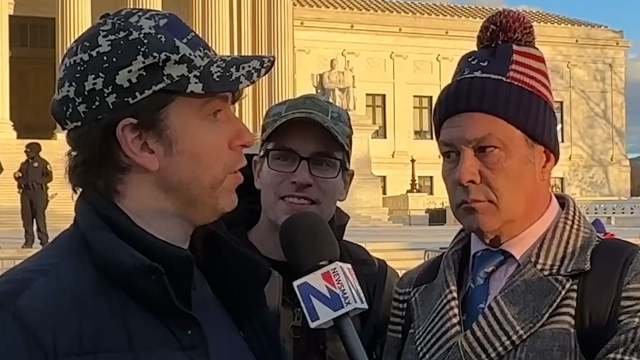 Comedian trolls Newsmax reporter into being pro-choice at anti-abortion rally