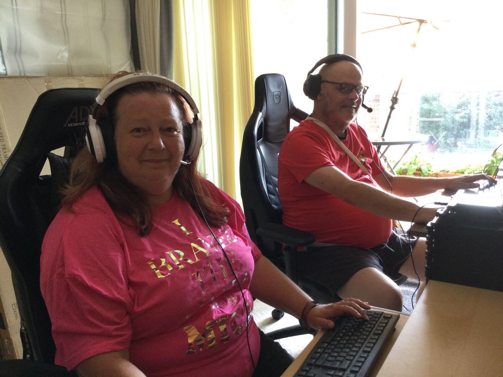 Computer games enthusiasts Fiona and Mick Maguire who are planning Mr Maguire\u2019s funeral and how to raise money for Macmillan Cancer Support together after he was diagnosed with terminal cancer (Macmillan Cancer Support/PA)