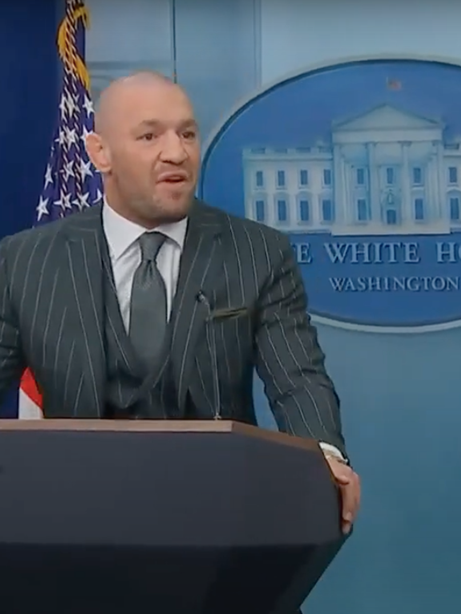 Conor McGregor and White House press secretary Karoline Leavitt