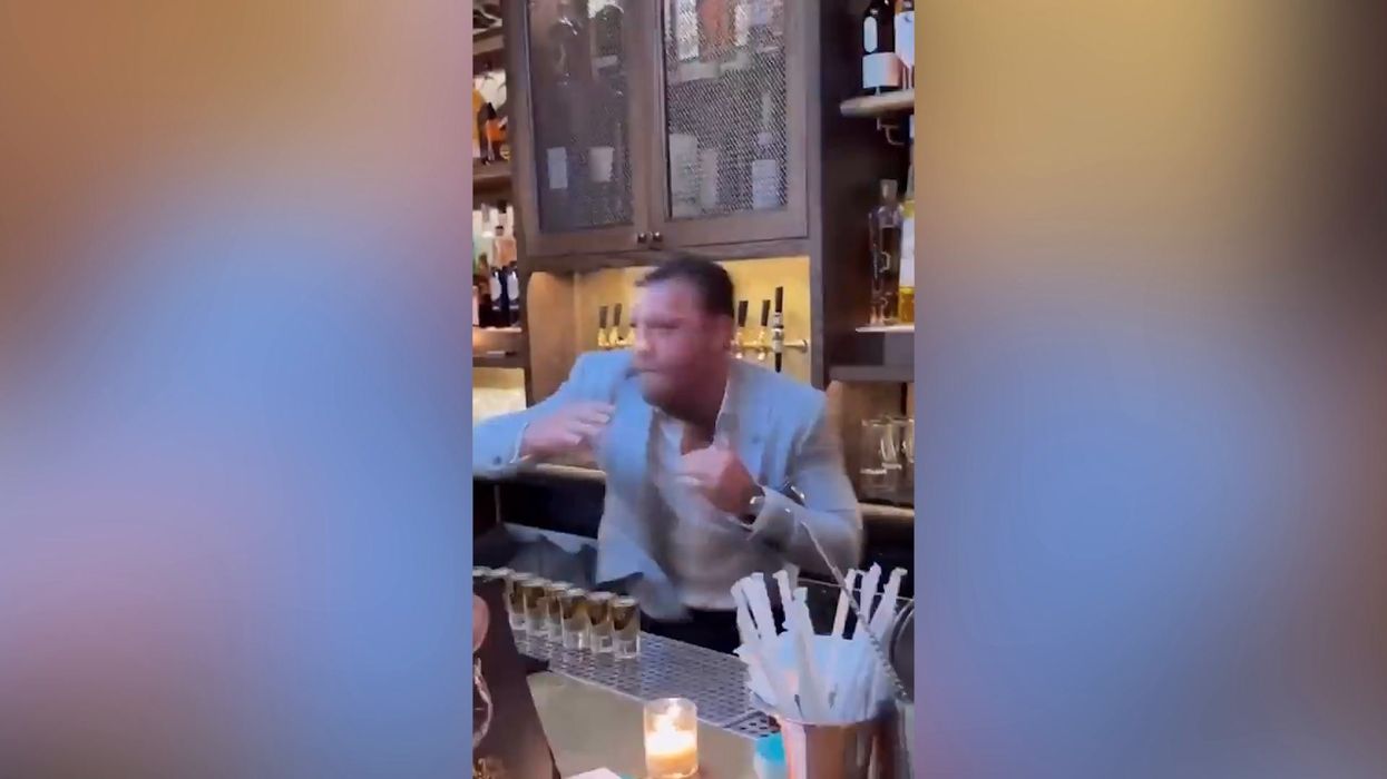 Conor McGregor spotted shadow-boxing pub-goers at Irish bar