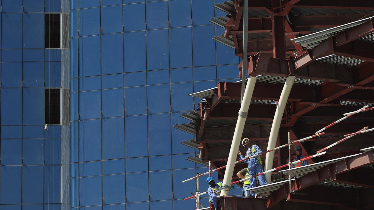 Construction workers in Qatar