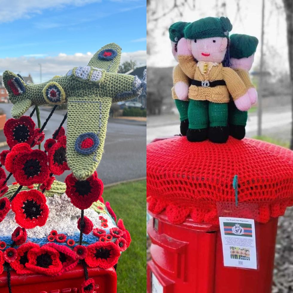 Crafters take over postboxes with poignant Remembrance Day tributes