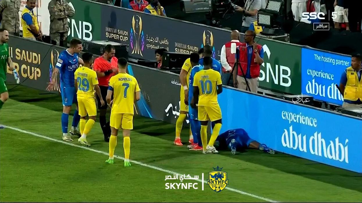 Cristiano Ronaldo almost punches ref after being sent off