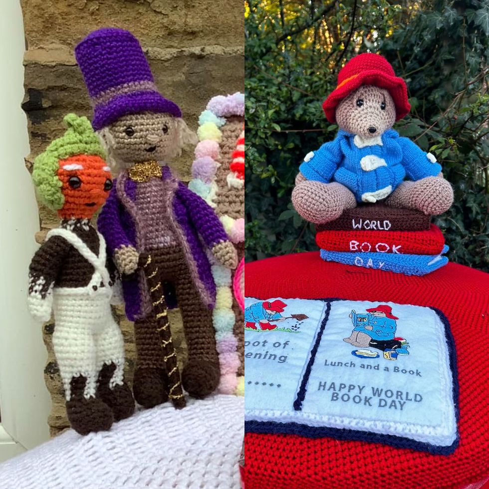 World Book Day: Willy Wonka and Paddington Bear brought to life in yarn form