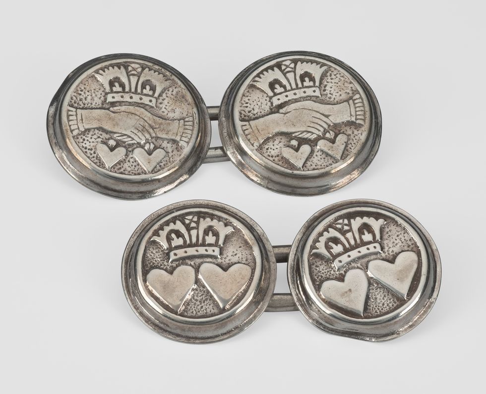 Cufflinks, dating from around 1640, said to have been worn by Charles I on the scaffold