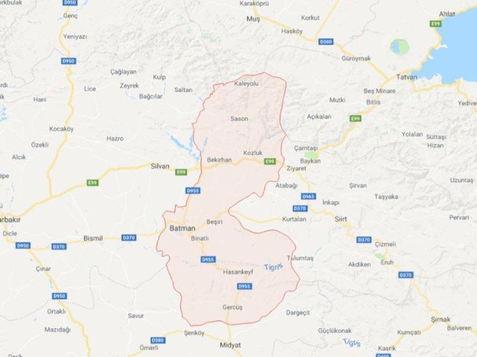 Current boundaries for Turkish province of Batman