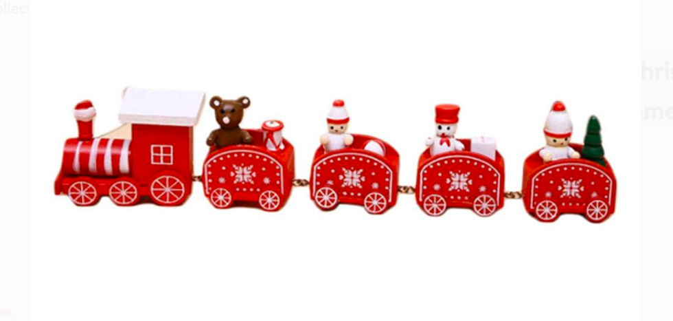 Cute Wooden Christmas Train with Snowman, Mini Train Decor, Christmas Train Ornament Toys for Kids Gift Home Decoration
