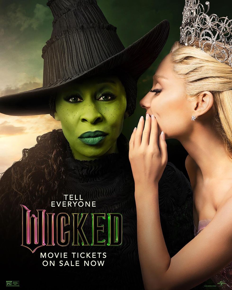 Cynthia Erivo and Ariana Grande on the poster for Wicked