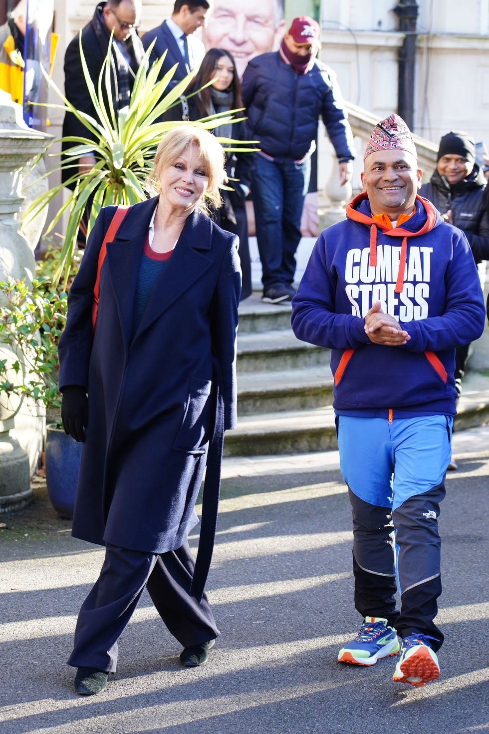 Dame Joanna Lumley joins restaurant owner as he begins 3,000-mile charity walk