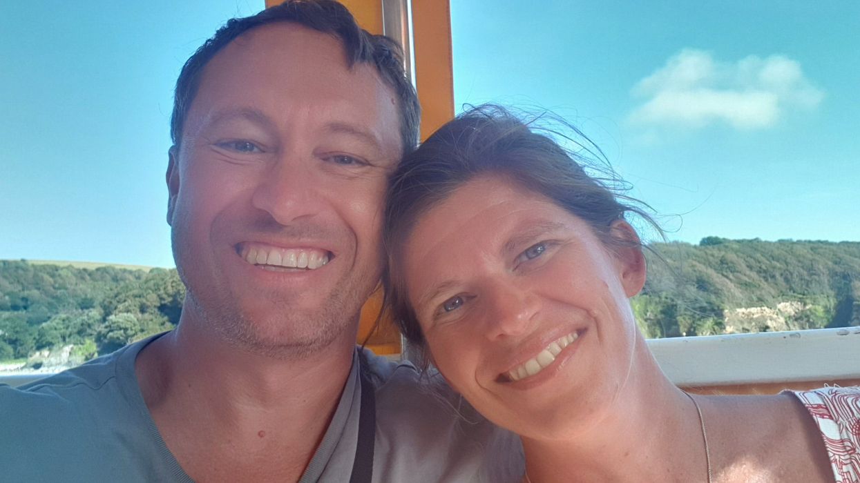 <p>Dan Bevan with partner Inge-Lise Nygaard</p>