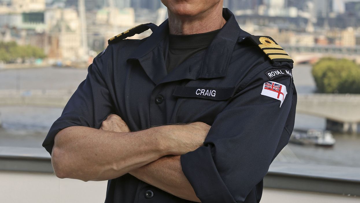 Daniel Craig, best known for playing James Bond in the long-running 007 film series, wearing the honorary Royal Navy rank of commander (LPhot Lee Blease/PA)