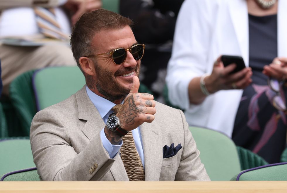 David Beckham during day one of The Championships Wimbledon 2024