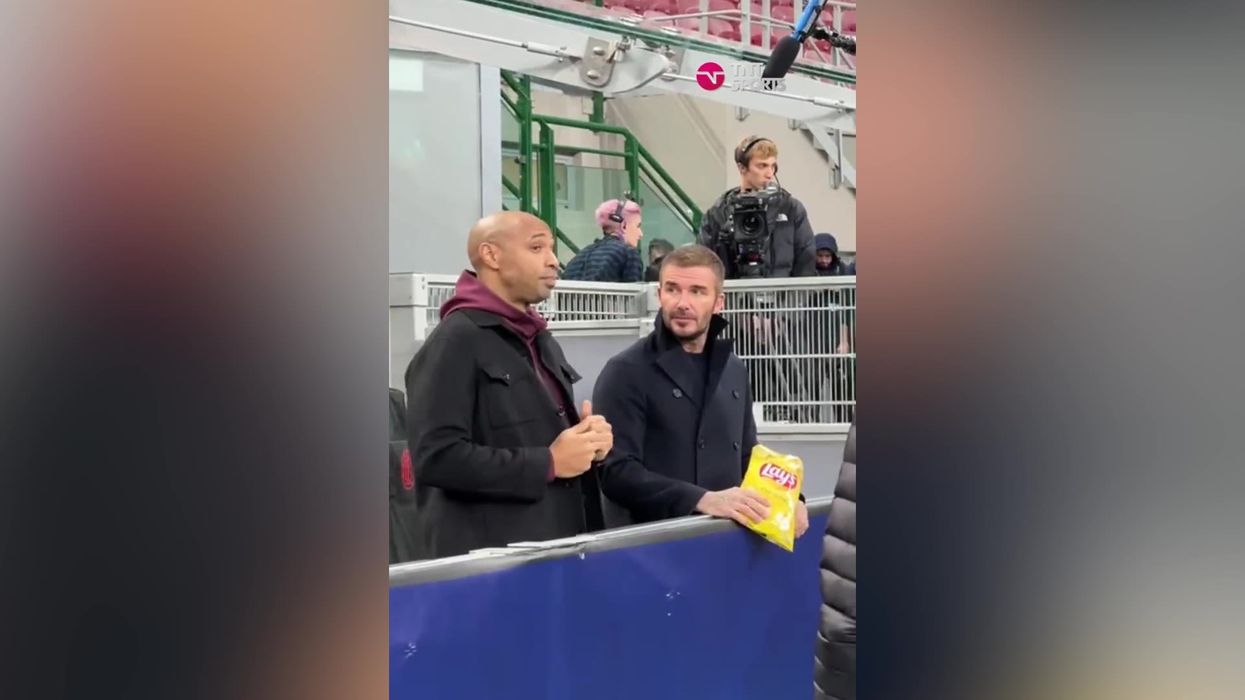 David Beckham fumes at Thierry Henry for eating all of his crisps