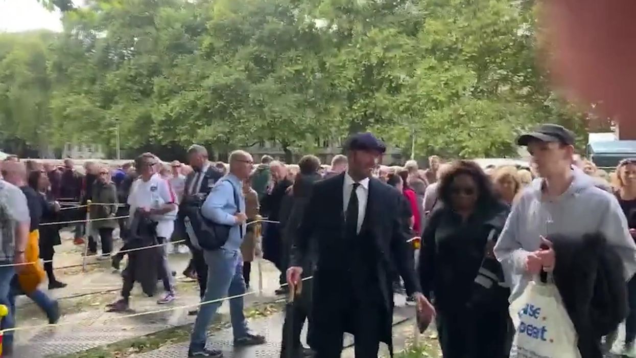 David Beckham joined Queen's queue at 2am and people think he's dressed as a Peaky Blinder