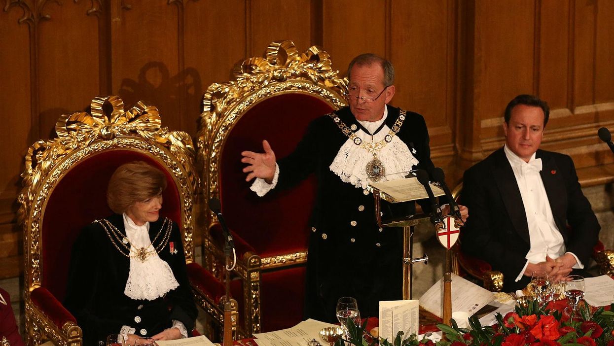 David Cameron attends the Lord Mayor's banquet