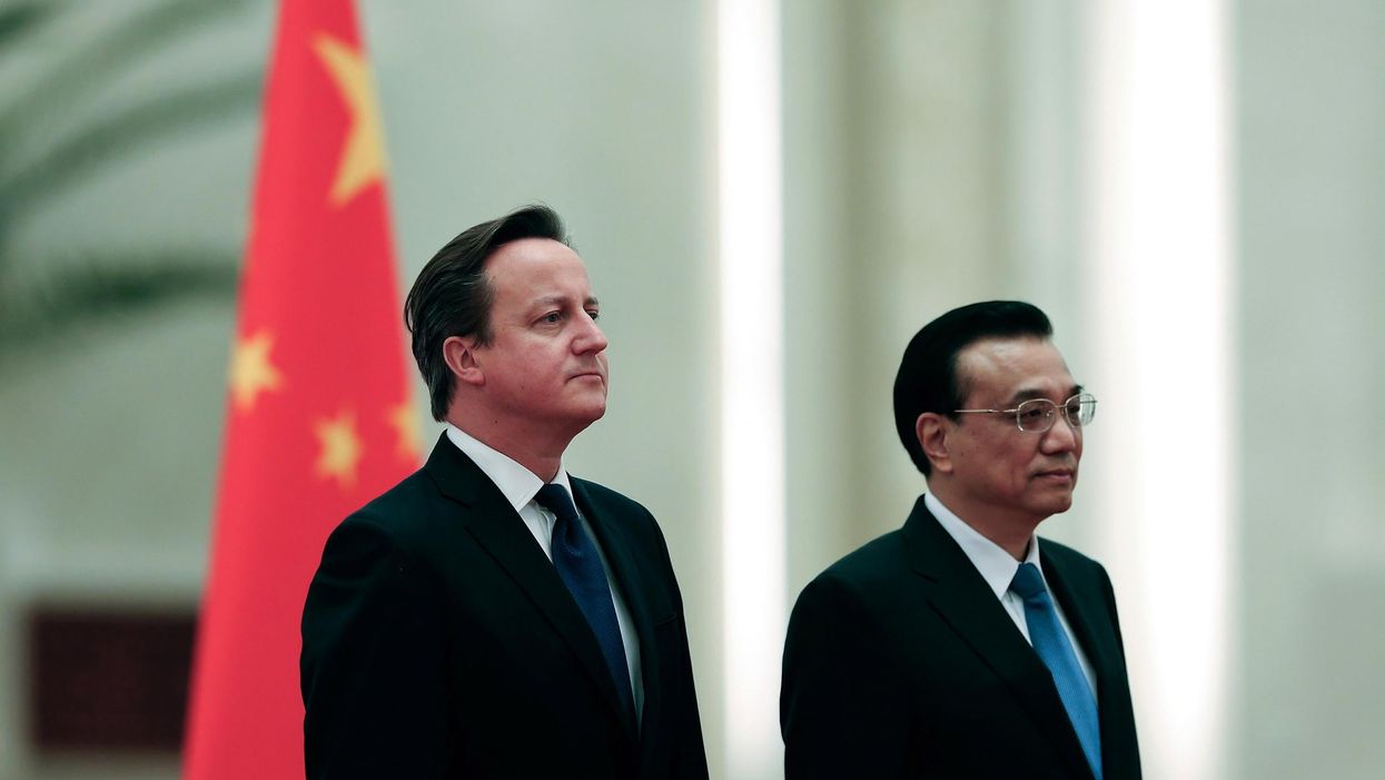 David Cameron with Chinese Premier Li Keqiang