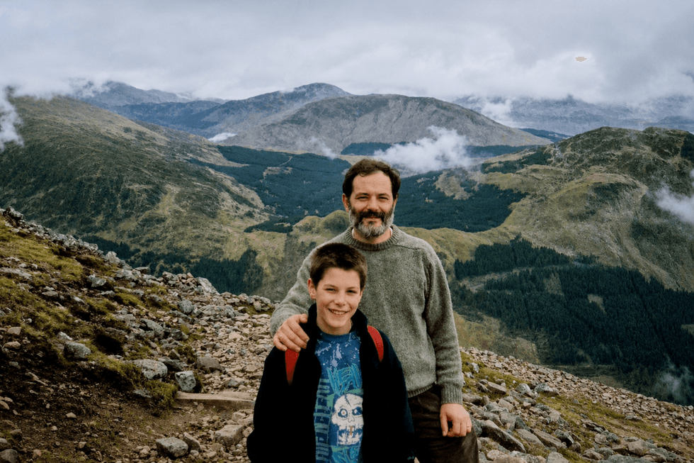 David Choat with son Paul aged 12