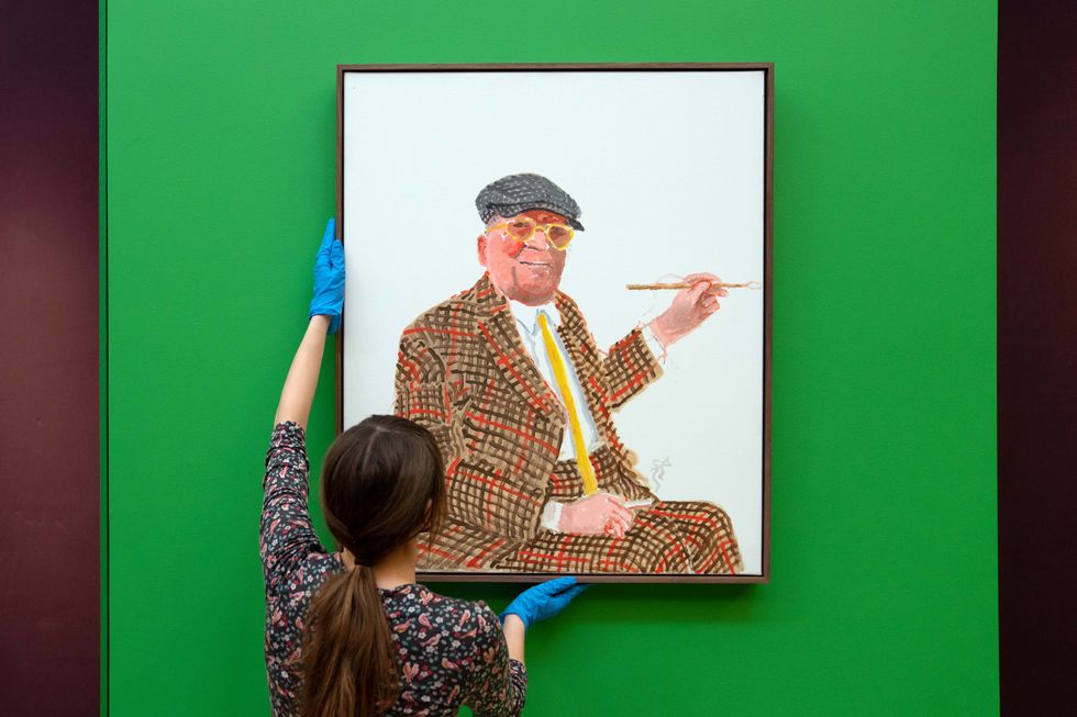 David Hockney self-portrait installed at museum ahead of new exhibition