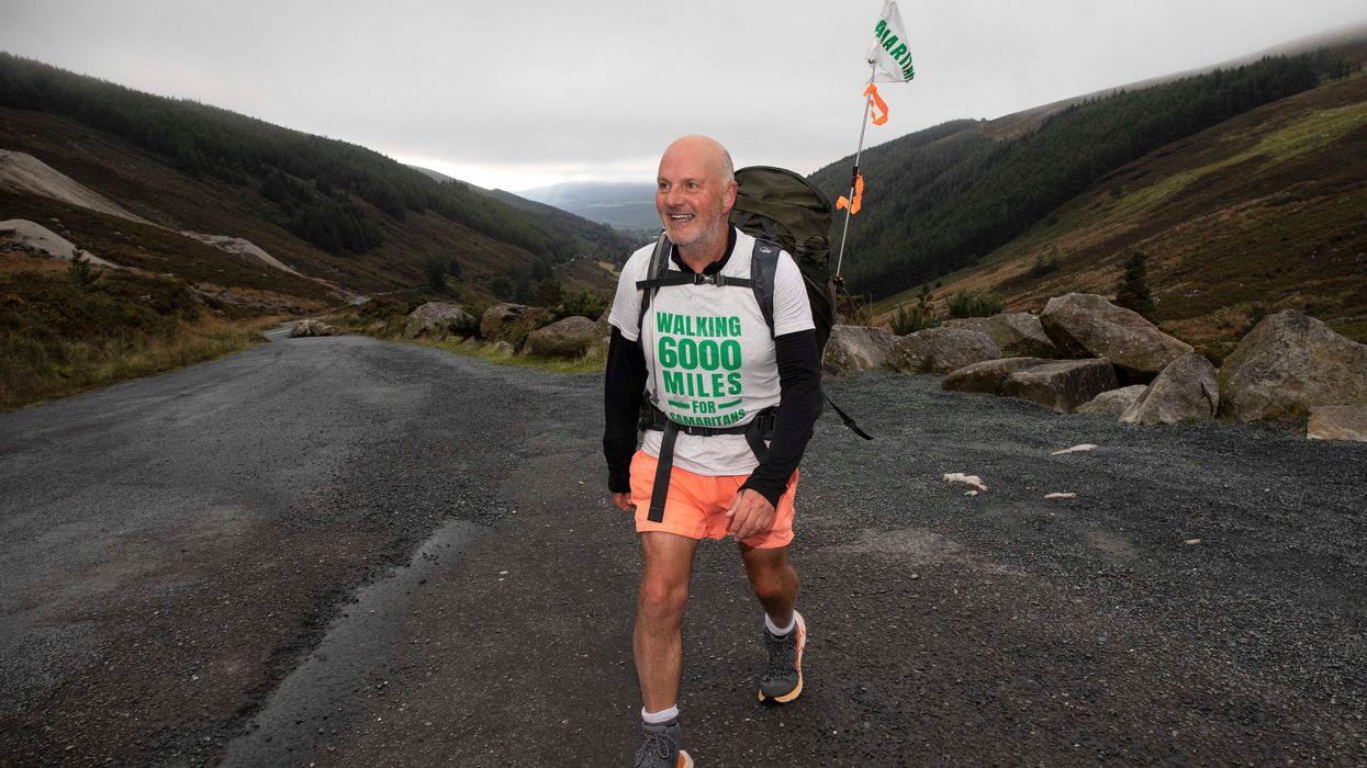 David Matthews is nearing the end of the Irish leg of his walk (PA)
