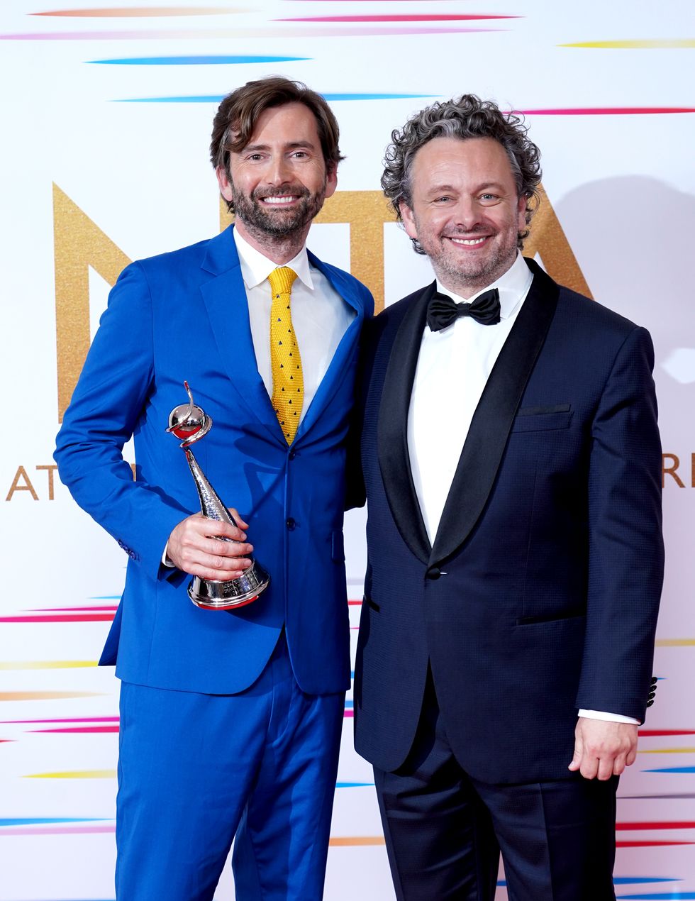 David Tennant brings Michael Sheen’s dog named Bark Ruffalo to the Baftas